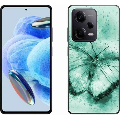 Pouzdro mmCase Gelové Xiaomi Redmi Note 12 Pro+ 5G - zelený motýl