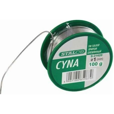 Stalco Pájecí cín Ø1 mm, 100g 1/60/240 - S-21620