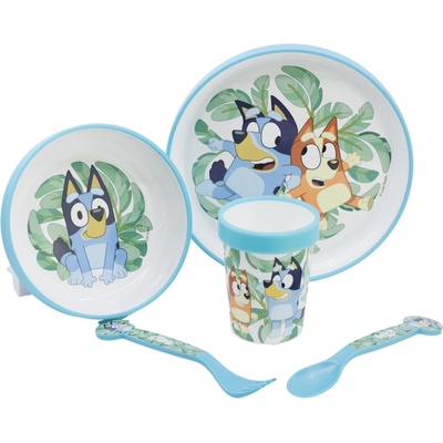 Stor Комплект за хранене с неплъзгаща основа Stor - Bluey, 5 части (50675)
