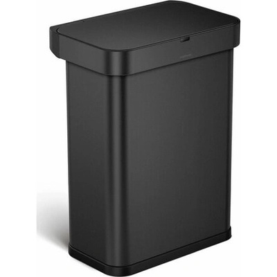 Simplehuman Koše - Bezdotykový kôš s hlasovým a pohybovým ovládaním, 58 l, s vreckom na vrecia, matná čierna ST2042