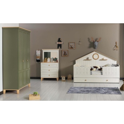 Детски комплект Atlas MDF Бяло и Зелено