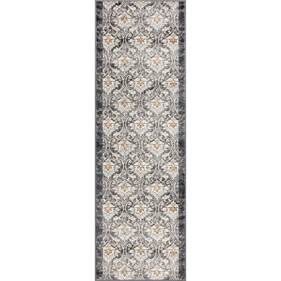 FD Пътека в цвят слонова кост и тъмносиво 80x250 cm Soft Viskan - FD (5901760422239)