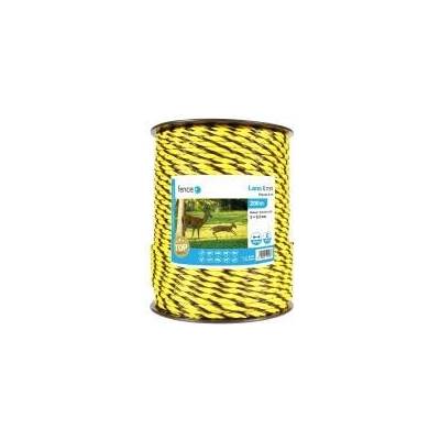 Lano pro elektrický ohradník, průměr 6 mm, žluto-černé