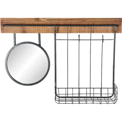 DEKODONIA Стенно огледало DKD Home Decor Метал Ела Огледало (80 x 15 x 20 cm)