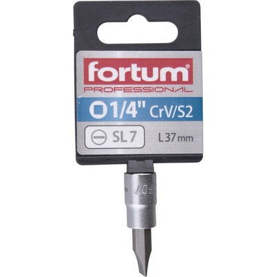 hlavice zástrčná 1/4" hrot plochý, 7mm, L 37mm