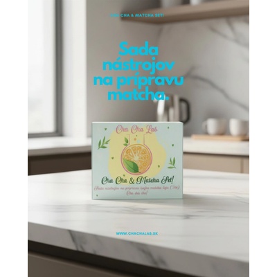 ChaChaLab Set nástrojov na prípravu matcha čaju 5 ks Mint Green s Chawan miskou 500 ml