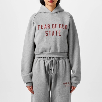 Fear of god essentials Суичър FEAR OF GOD ESSENTIALS Heavy Fleece State Hoodie - Dark Heather