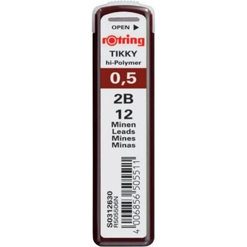 Графити Rotring Hi Polymer 2B 0.5 mm 12 броя (2B 0)