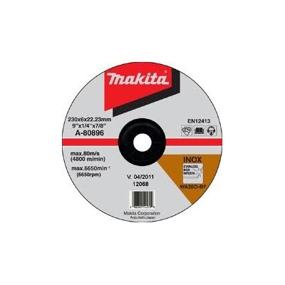 MAKITA A-80896 Brúsny kotúč na oceľ a INOX priemer 230x6x22mm