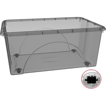Image 1 of RECA PLAST КУТИЯ ЗА СЪХРАНЕНИЕ С КОЛЕЛА DUNE 45л 40x60x25см АНТРАЦИТ (S1917051)