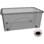 RECA PLAST КУТИЯ ЗА СЪХРАНЕНИЕ С КОЛЕЛА DUNE 45л 40x60x25см АНТРАЦИТ (S1917051)