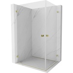 Mexen Lunar-B Duo шарнирна душ кабина 100 x 90 см, прозрачна, златиста - 832-100L-090P-50-00 (832-100L-090P-50-00)