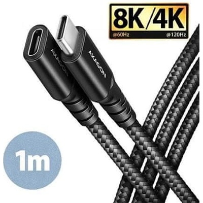 Axagon BUCM32-CF10AB predlžovací USB-C (M) USB-C (F), 1m, černý