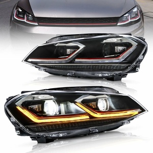  Тунинг led фарове за VW GOLF 7 (2014-2018) черни - Red line