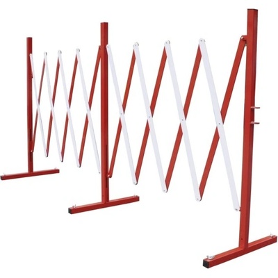 Nůžková roztahovací zábrana Standard, max. délka 4000 mm, červeno-bílá