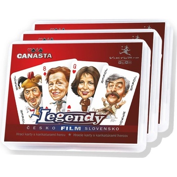 VIKTORIO Žolíkové karty ČESKO-SLOVENSKÉ filmové legendy 3 ks