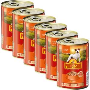Propesko Dog Konzerva kura-pečeň v omáčke 6 x 415 g