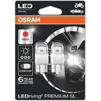 OSRAM Premium - W3x16q - W21/5W / RED - 7915R (3945) - комплект 2бр. (до изчерпване) (7915R)