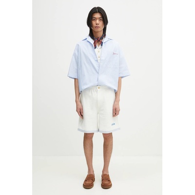 Fiorucci Памучна риза Fiorucci Striped Logo Bowling (M02SPTSS295CO01BL02)