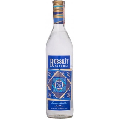 VODKA RUSSKIY KVADRAT 40% 1 l (čistá fľaša)