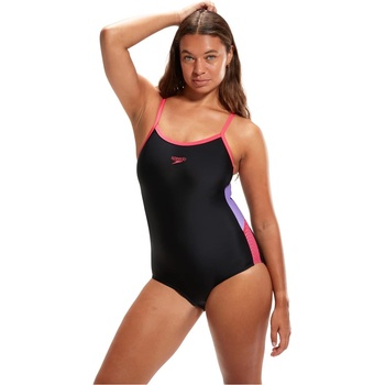 Image 1 of Speedo Бански костюм Speedo Thinstrap Muscleback Swimsuit - Black/Lilac