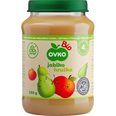 OVKO Bio Novofruct Příkrm ovocný hruška jablko 190 g