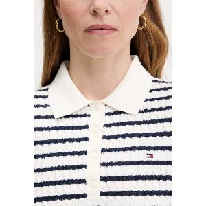 Tommy Hilfiger тениска тип пулове с яка дамска от памук (WW0WW41474) - answear - 123,20 лв
