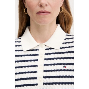 Tommy Hilfiger тениска тип пулове с яка дамска от памук (WW0WW41474)