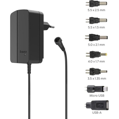 Hama Универсално захранване, регулируемо, 2250mA, 27W, max. 12V, 7 адаптера (HAMA-223617)