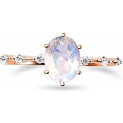 Elenys Emporiálny prsteň zlato Vermeil GU DR8706R ROSEGOLD MOONSTONE ZIRCON