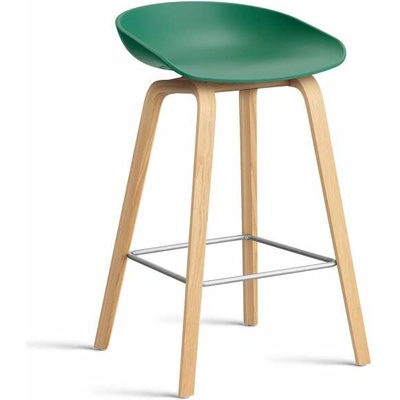 Hay AAS 32 Low lacquered oak veneer / teal green