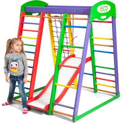 KinderSport hrací sestava EcoPlus1 s ribstole a se skluzavkou