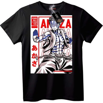 NOONEBRAND Тениска с Аказа от аниме - L, Black