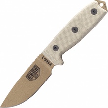 ESEE Knives Model 3 dark earth blade handle 3P-MB-DE with sheath + clip and MOLLE-back