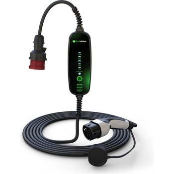 EcoVolter II интелигентна преносима кутия за стена 11kW, 3x16A, 6, 5 m APP (BT) кабел, тип2 (EcoVolter II 3x16A-6,5 m (Offline))