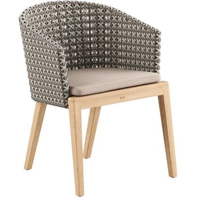 Royal Botania Teakové jídelní křeslo Calypso, rám teak, výplet umělý ratan kris kross, bez sedáku