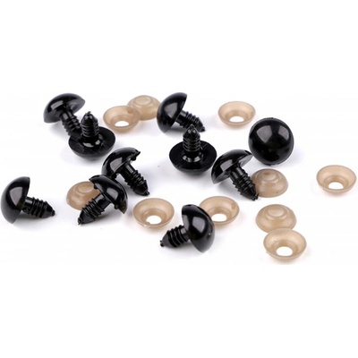 Bezpečnostné trblietavé oči s mihalnicami 20mm zelená