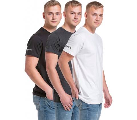 Meatfly Basic 3 Pack black charcoal heather white