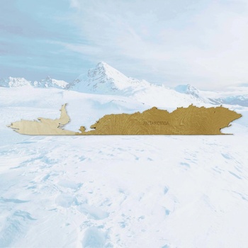 3D Antarktída 2-vrstvový drevený panel L - 150 cm