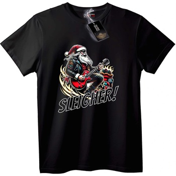 NOONEBRAND Тениска с рок Дядо Коледа Sleigh Her - 4XL, White