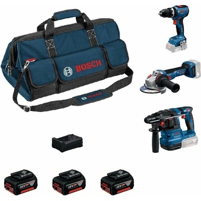 Bosch GSB + GWS + GBH + 3× GBA 5.0 Ah + GAL 12V/18V-80 0615A500AH