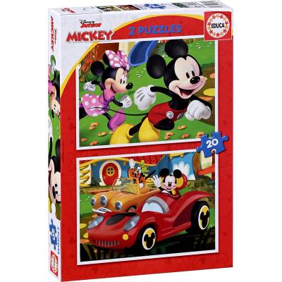 Educa Детски пъзел Educa от 2 х 20 части - Мики Маус (EDU19311)