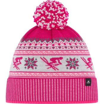 Eisbär Зимна шапка (beanie) Eisbär Retroski Pompon Beanie - Pittipink / White / Anthracite - размер One Size (904-5488-0311)