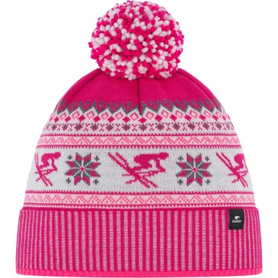 Eisbär Зимна шапка (beanie) Eisbär Retroski Pompon Beanie - Pittipink / White / Anthracite - размер One Size (904-5488-0311)