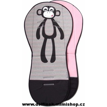 Pinkie prodloužená podložka Monkey stripes Pink