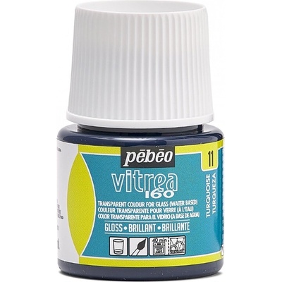 Pébéo Napaľovacia farba na sklo Vitrea 160 45 ml 11 Turquoise