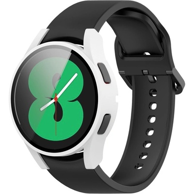 VSETKONAMOBIL Ochranný kryt s tvrdeným sklom pre Samsung Galaxy Watch 4 44mm biely 34741