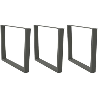 Omaxi 958397 Nohy k jídelnímu stolu ve tvaru V 3 ks antracitové 100 x 72-73,3 cm ocel