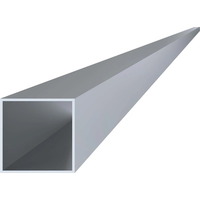 Hliníkový jekl 60x60x2 mm, délka 6000 mm, materiál EN AW-6060 T66, přírodní hliník bez povrchové úpravy, cena za kus