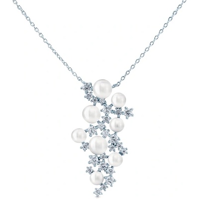 SAVICKI Колие Eterniàle, сребро, цирконии, перли